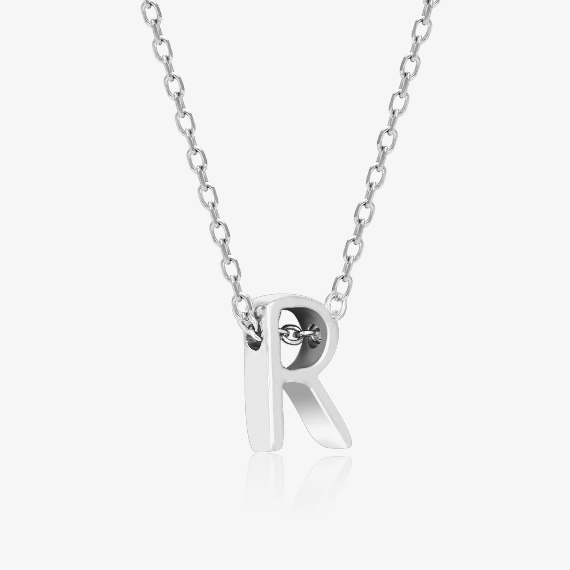 Radiant R Initial Necklace - Image 4