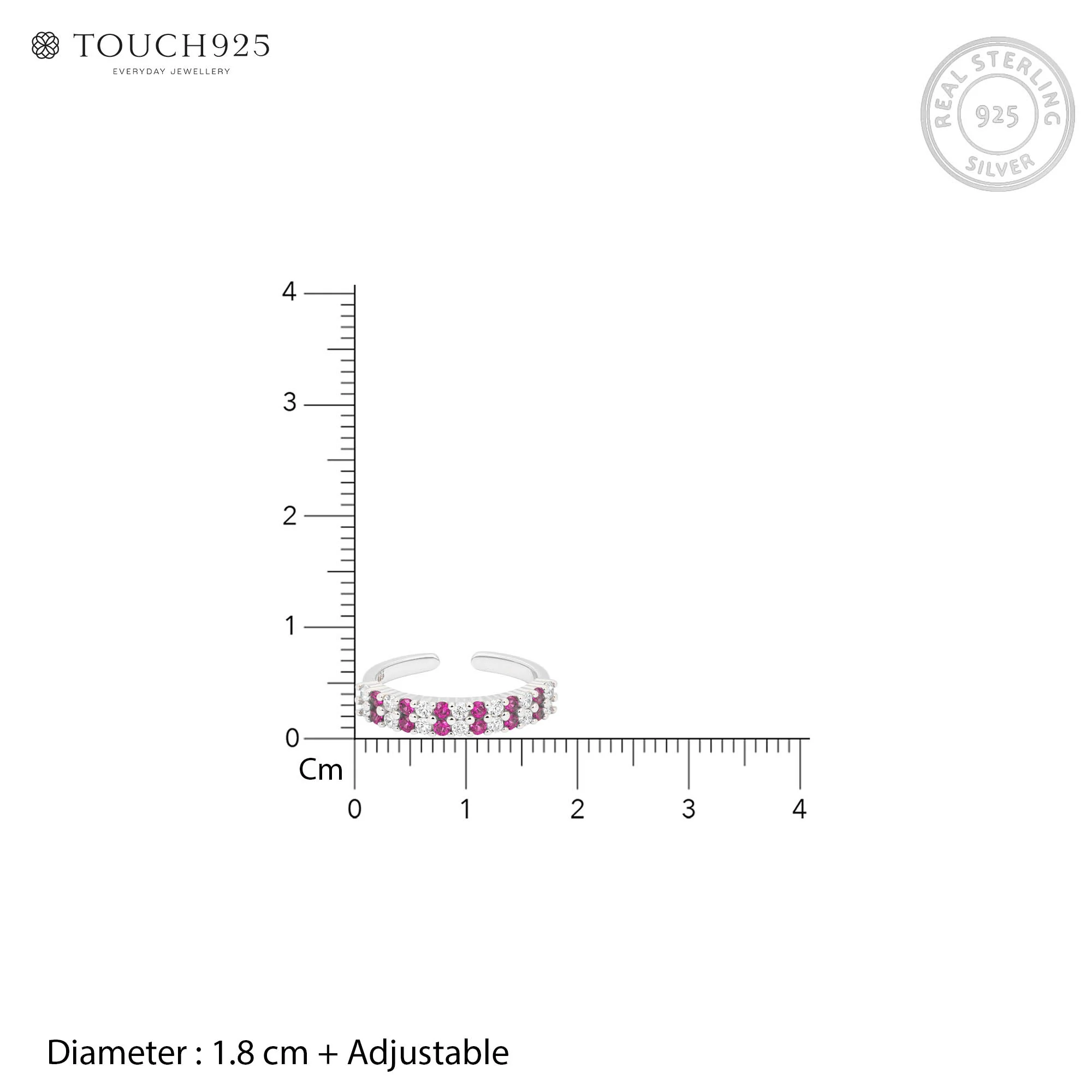 Rosé Luxe Silver Toe Ring - Image 12