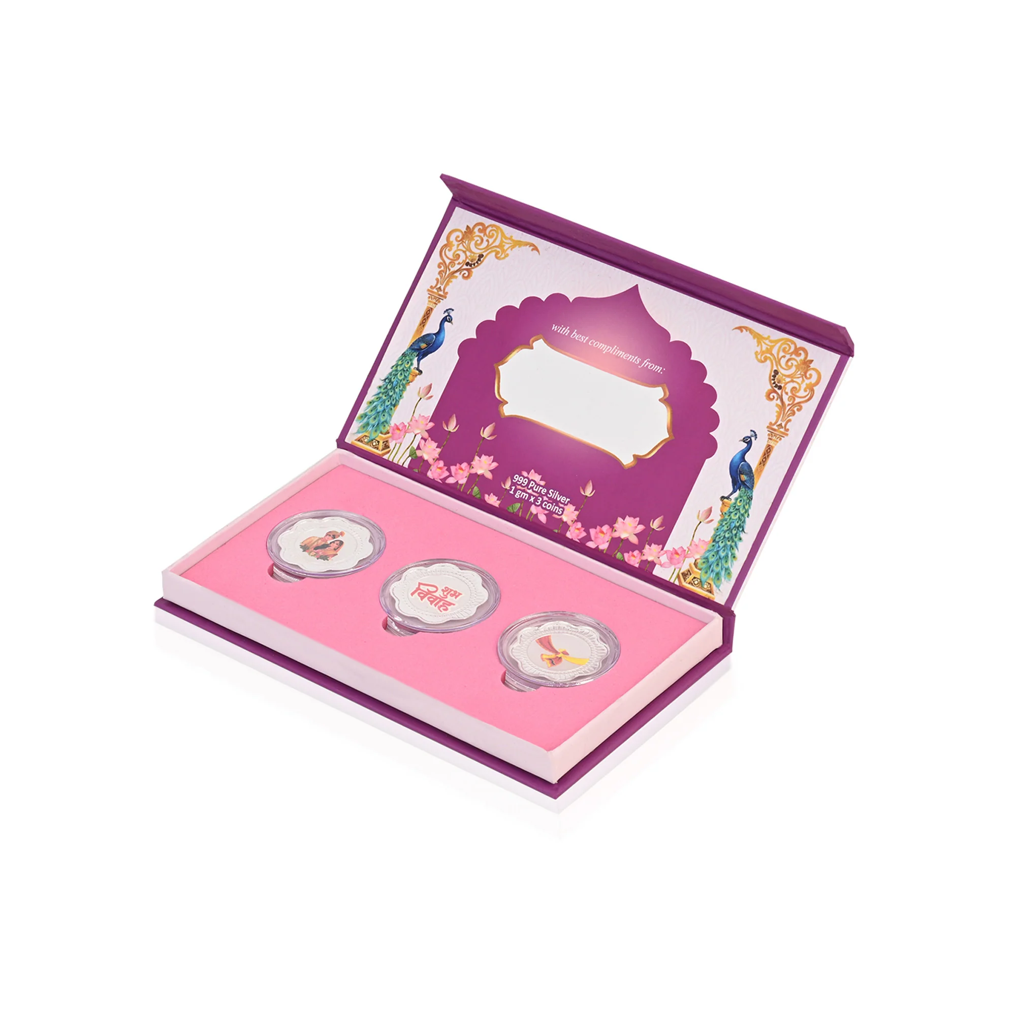 Shubh Vivah 999 Silver Coin Box (3 Coins) - Image 6