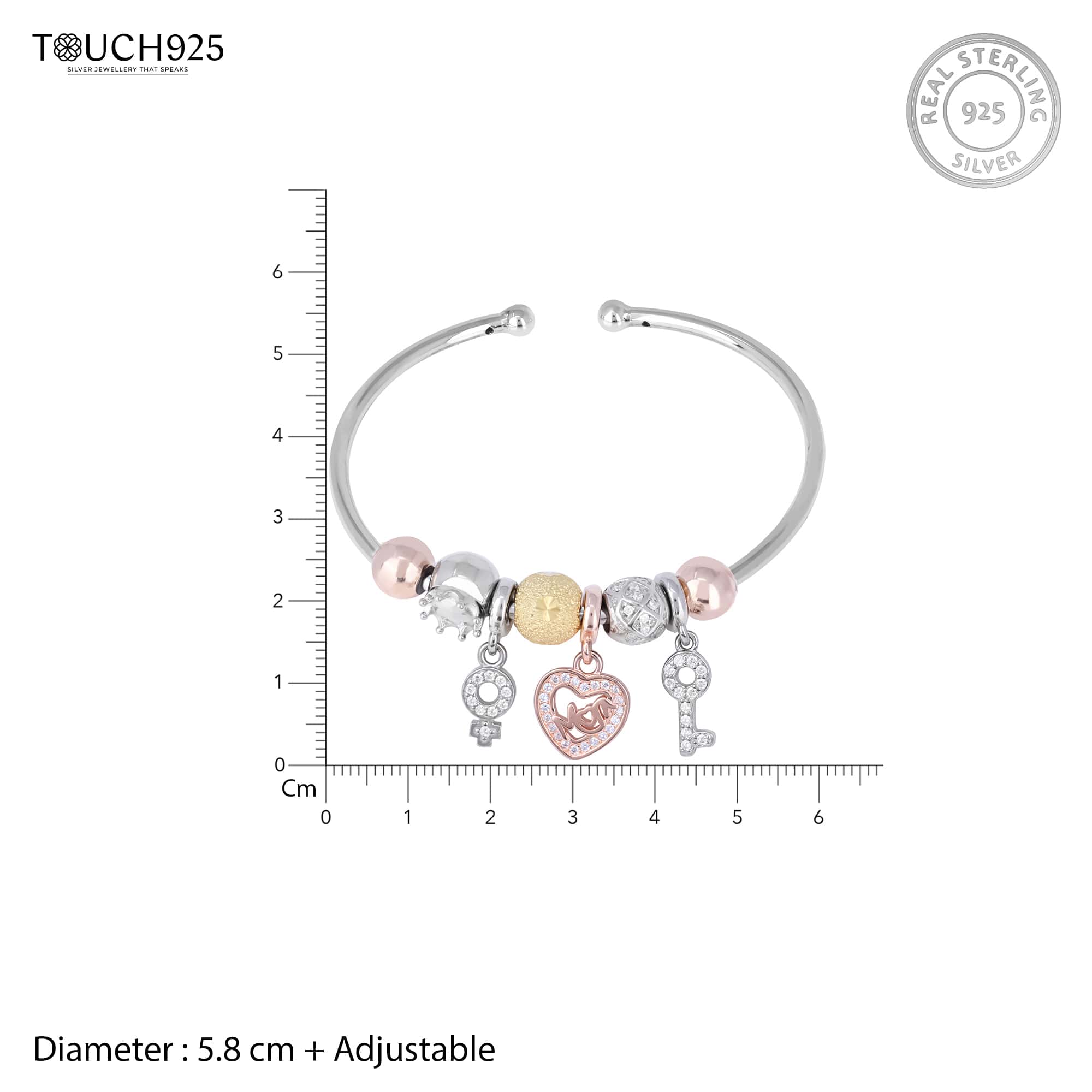 Silver Trinklet Charm Kada - Image 7