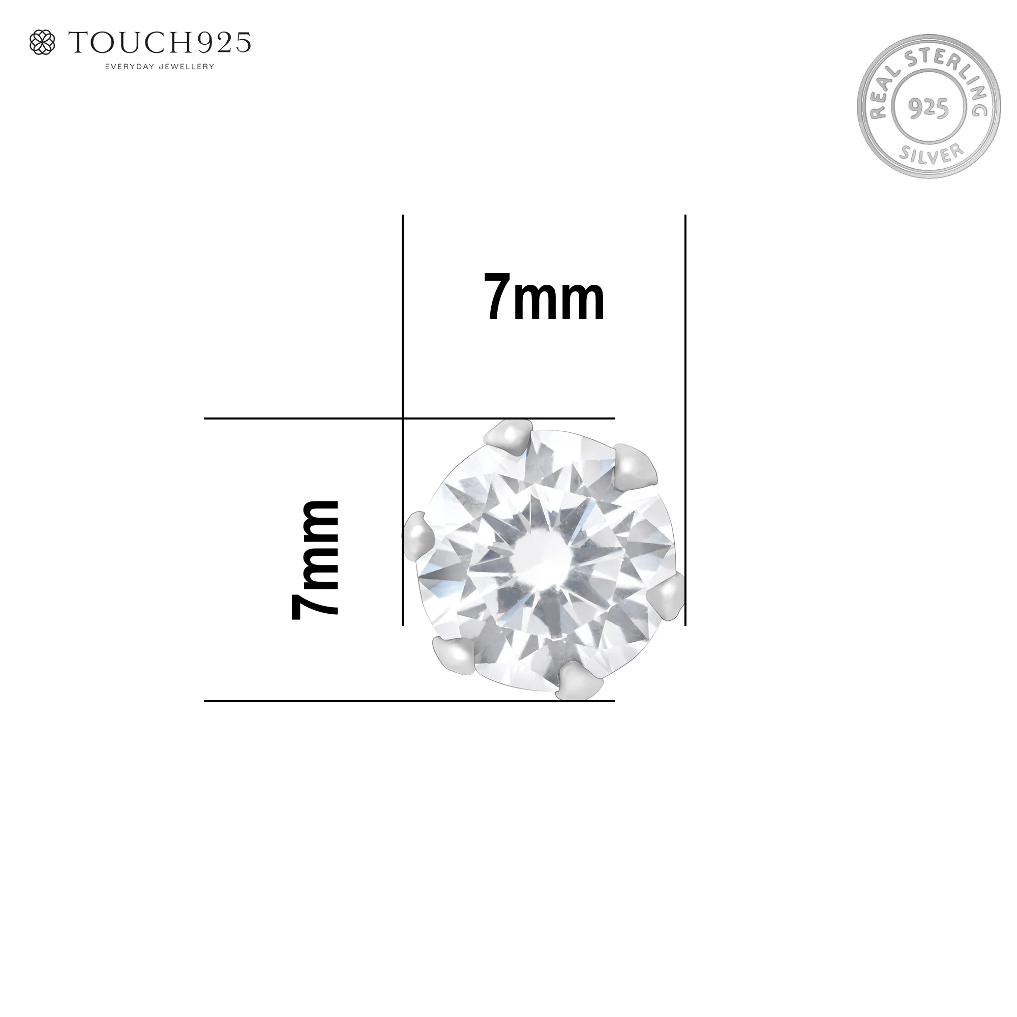 Solitaire Spark Silver Nose Pin - Image 6