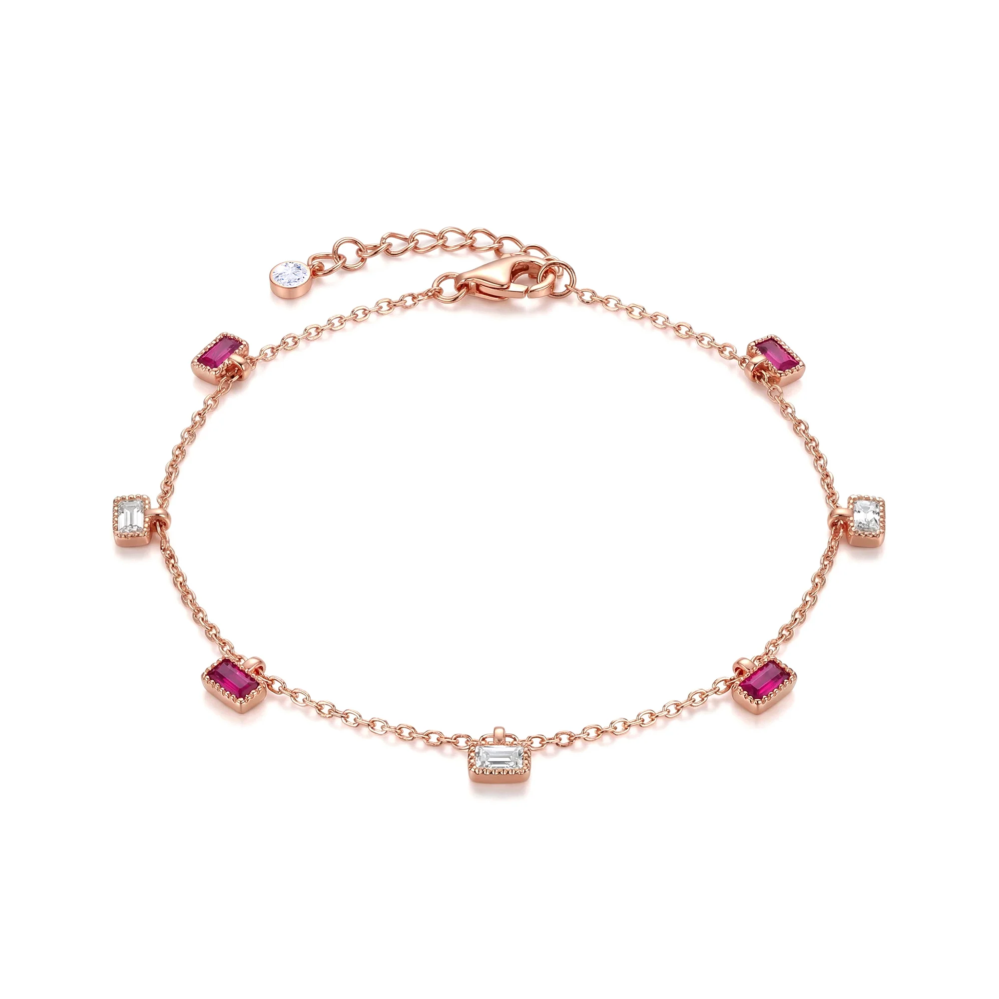 Square Accent Silver Bracelet - Image 2