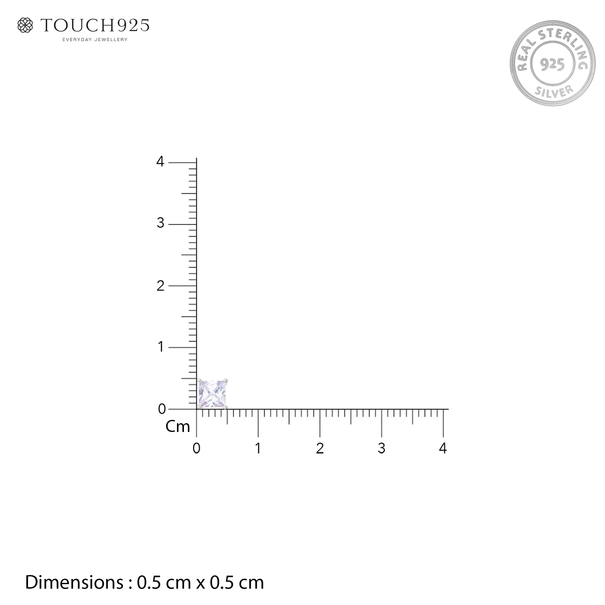 Square-Cut CZ Studs - Image 10