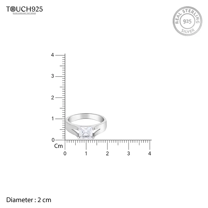 Square Stone Men's Ring - Image 5