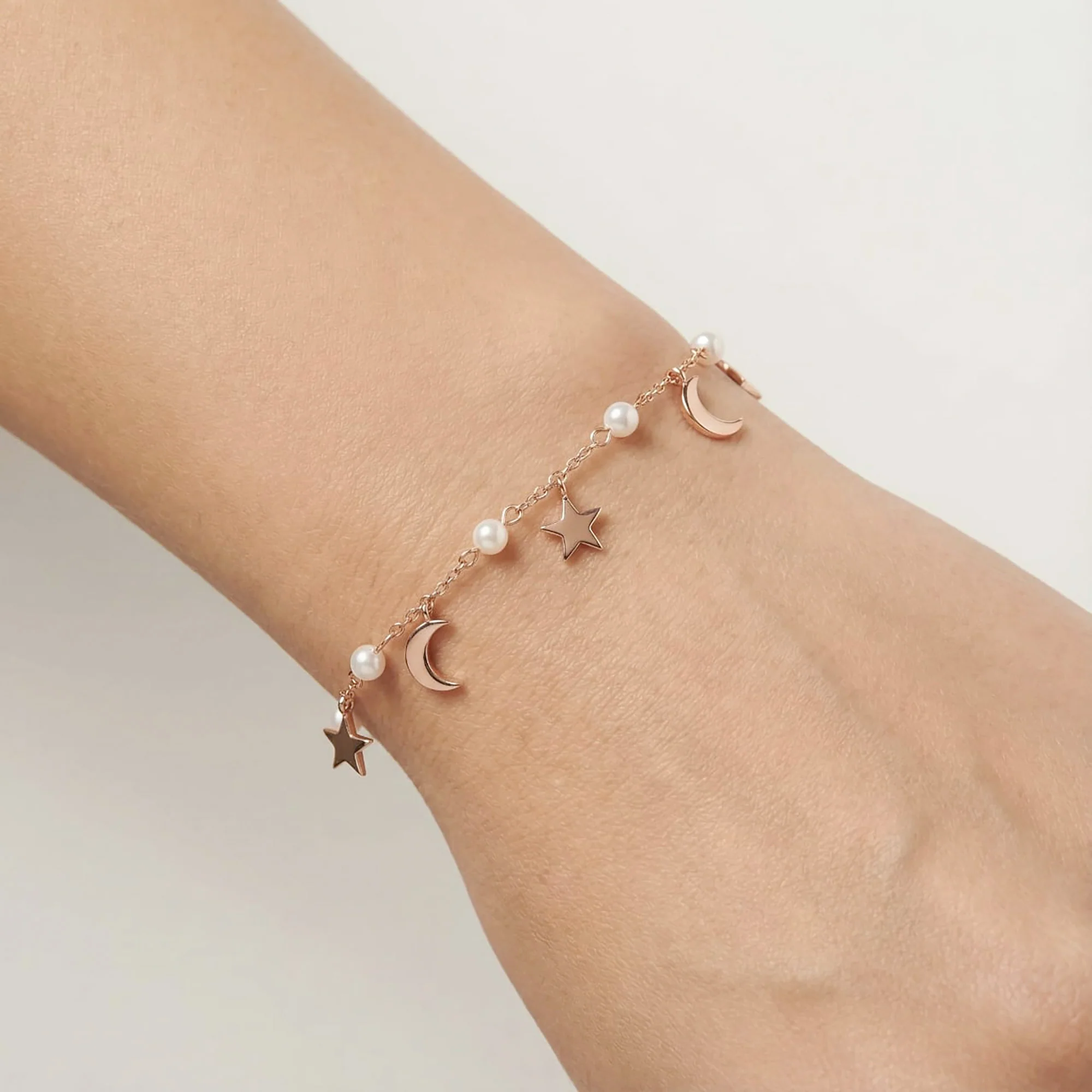 Star Moon Pearl Bracelet - Image 7