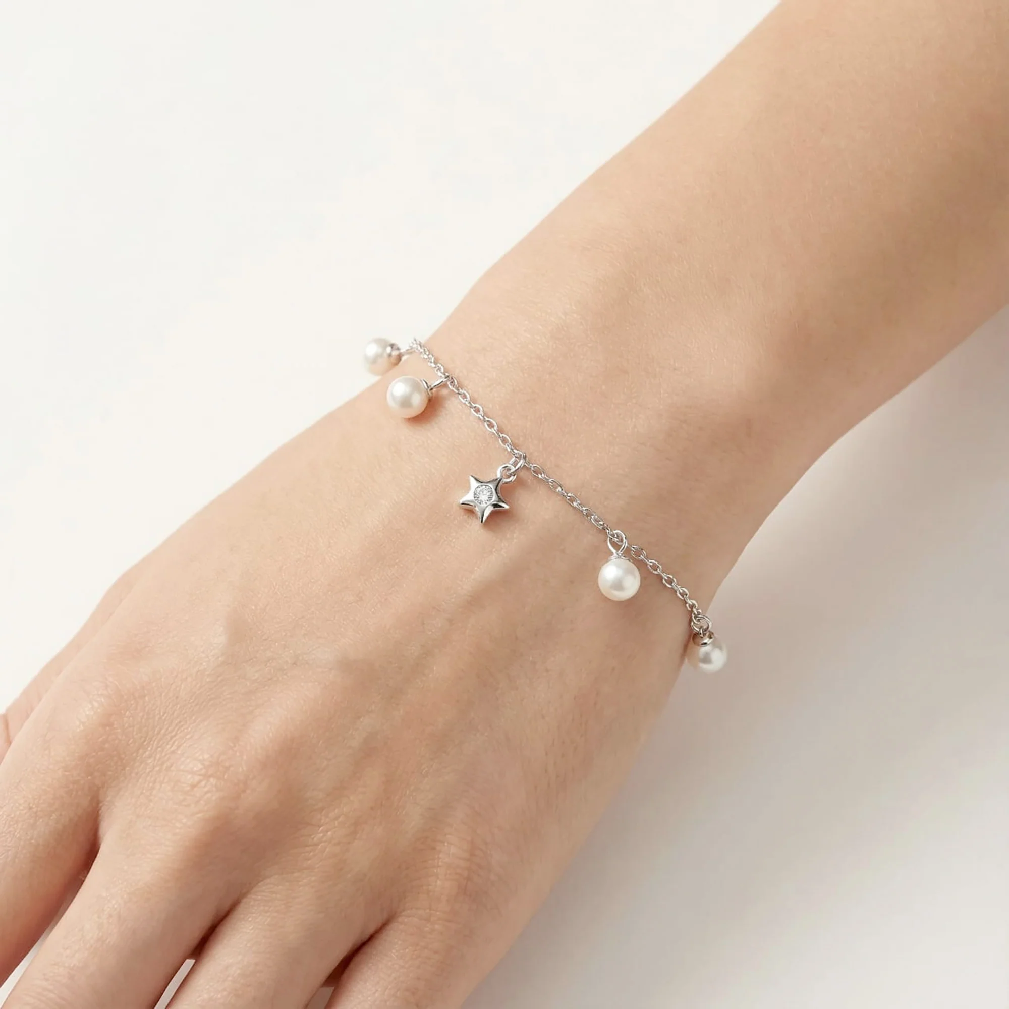 Star Pearl Charm Bracelet - Image 3