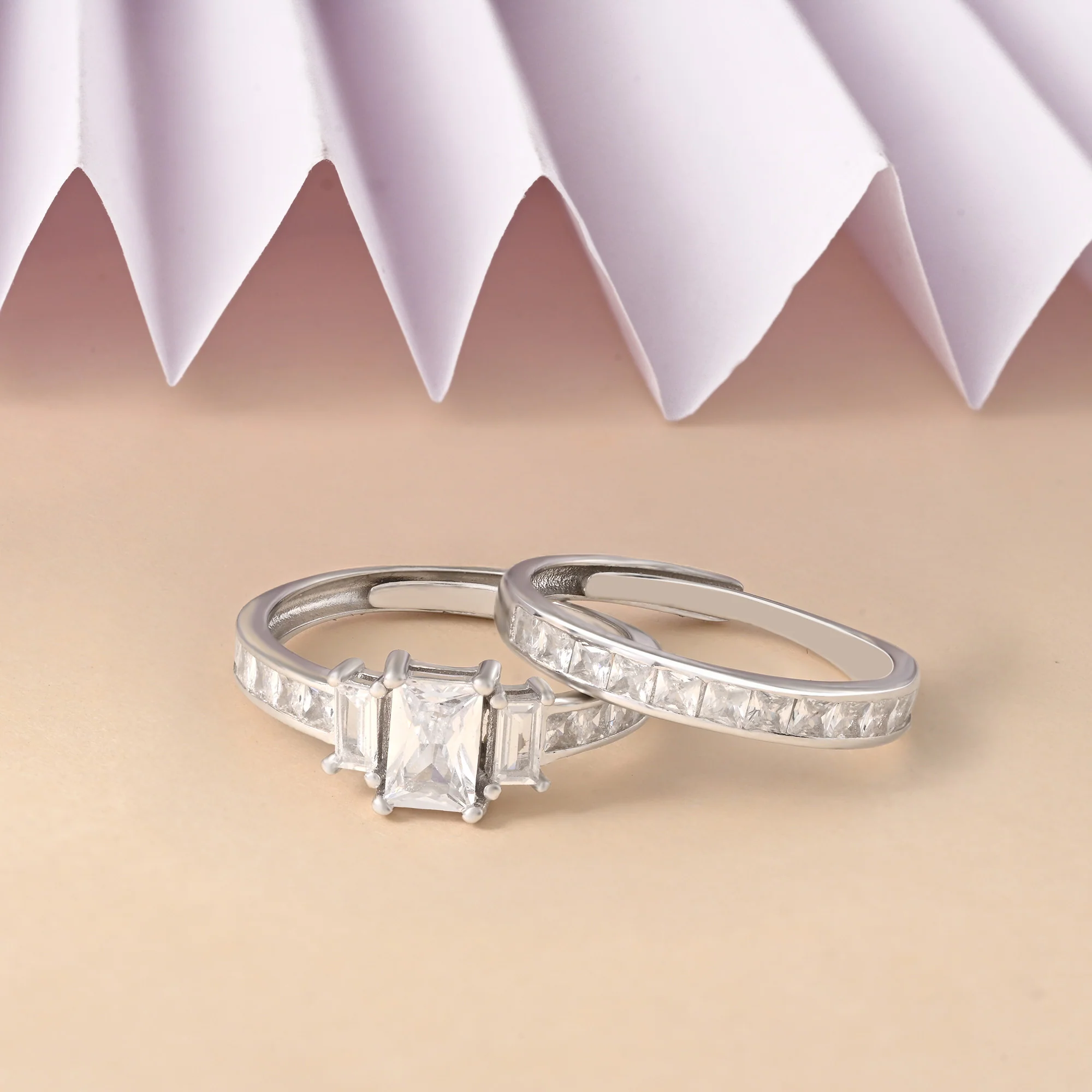 Stone Studded Stack Rings