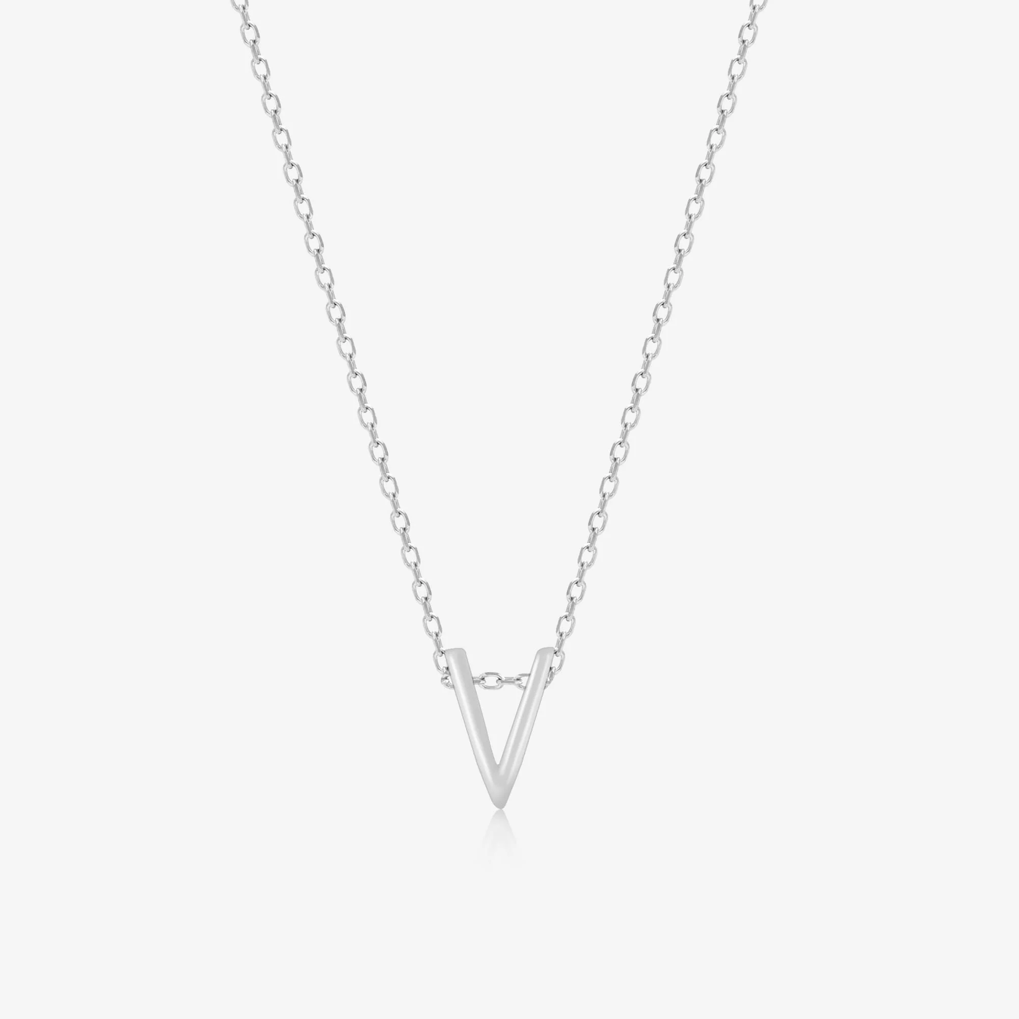 Vivid V Initial Necklace - Image 2